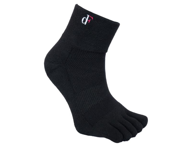 dF Zehensocken Mini-Crew Trail/Black
